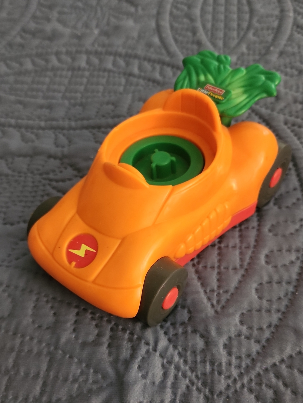 Fisher-Price Little People Animalville Carrot Race Car Working Rare (2009)